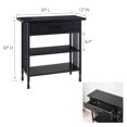 thumbnail image 3 of Leick Home 11261-BK Ironcraft Rustic Foyer Bookcase with Drawer Storage in Black Wash, 3 of 19