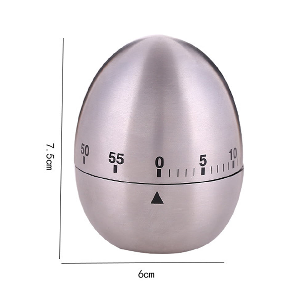 3 X EGG CUP KITCHEN TIMER 10CM SHAPED COOKING MECHANICAL ALARM CLOCK 60 MINUTES 
