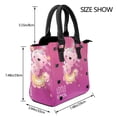 thumbnail image 2 of Lsque Cute Pink Axolotl A Pattern Leather Rivet Shoulder Bag – Elegant Genuine Leather & Microfiber PU Crossbody with Detachable Adjustable Strap, 2 of 5