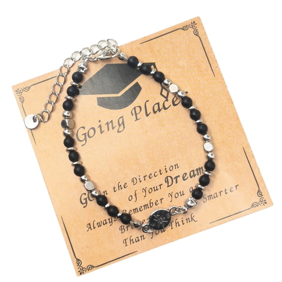 Graduation Jewelry for Women Gemstones Bead Bracelet With Box and Card