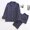 Dark Gray, variant on Men's Fashion Cotton Pajama Sets Solid Collar Relaxed Night Comfort Wear for Fall Winter Seasons