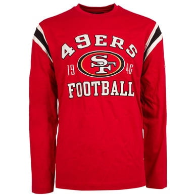 San Francisco 49ers T-Shirt en Jersey à Manches Longues avec Feutre Latéral de la NFL - Petit