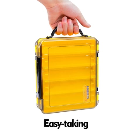 PROBEROS Double Waterproof sided lure box Fishing Bait Tackle Storage Case
