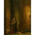 thumbnail image 2 of Gustave Moreau 15x18 Black Ornate Wood Framed Double Matted Museum Art Print Titled - Salome at the Prison, 2 of 5