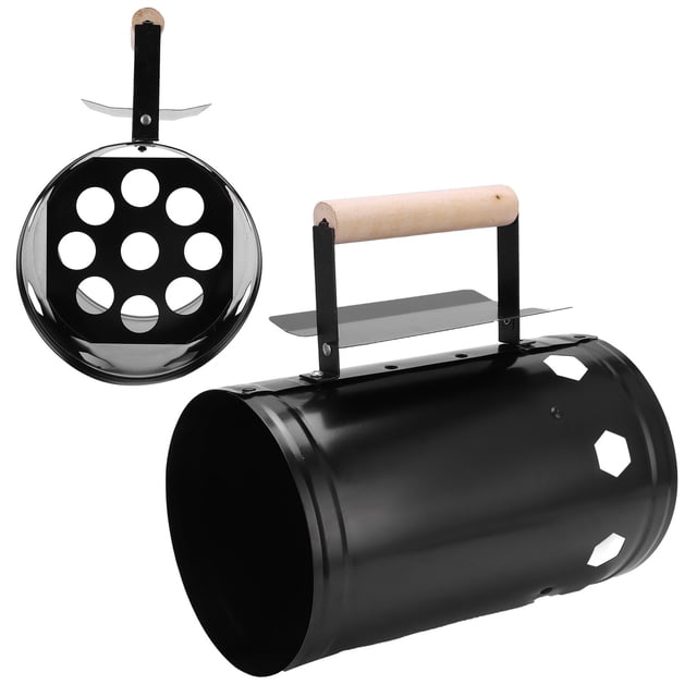 Démarreur de Cheminée en Carbone, Barbecue à Charbon de Bois Rapide Outils de Barbecue Multifonctions en Acier Inoxydable avec Poignée pour le Camping Extérieur pour la Cuisine Extérieure