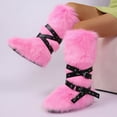 thumbnail image 4 of Bottes de Neige Roses pour Femmes à Talon Plat, Toutes Saisons, à Tige Haute, Chaudes, Longues, pour Diverses Occasions en Hiver, 4 of 5