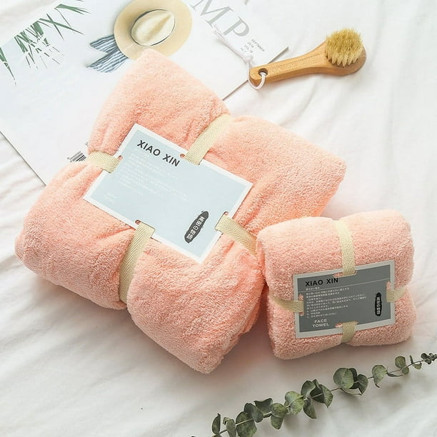 Toallas de baño, toallas de cocina, artículos esenciales de viaje, algodón 2 en 1, toalla de baño y toalla facial, juego de toallas de baño suaves.