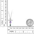 thumbnail image 6 of Cross Necklace for Women in 925 Silver and 10K Yellow Gold with Tanzanite and Moissanite and London Blue Topaz | 1.40 Cttw | Jesus Christian Religious Crucifix | Marquise 8X4MM | With 18 inch Chain, 6 of 6