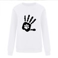 thumbnail image 4 of ICHUANYI Clearance Women's Round Neck Top Casual Fashion, Personalized Printing Loose Fitting, Slimming Long Sleeves(White, S) ICHUANYI WER2023081513140, 4 of 4