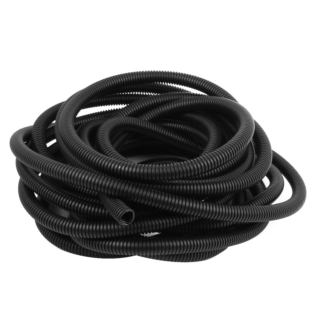 uxcell 10 M 7 x 10 mm Plastic Flexible Corrugated Conduit Tube for Garden,Office Black 