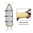 thumbnail image 4 of HELLHERO Ironing Board Cover Polyester Fiber Fabric Yellow Pattern with Hook and Loop Elastic Edge Ironing Cover Protector for Women for Household Items, 4 of 5