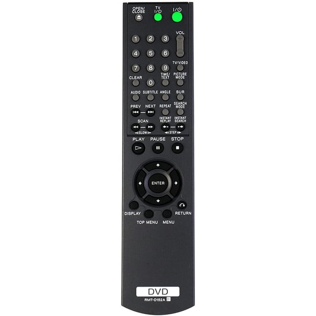 Control Remoto RMT-D152A Compatible con Reproductor DVD DVP-NS325 DVP-MS67 DVP-N325 DVP-CX995V Infrarrojo