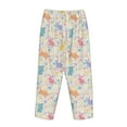 thumbnail image 5 of Naloa Flower Color Rabbit Print Women’s Ultra-Soft Comfy Pajama Lounge Pants with Pockets & Drawstring, 5 of 8