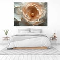 thumbnail image 3 of Mudket White and Peach Peony Canvas Wall Art, Framed Floral Print, Ready to Hang Wall Decor for Living Room Office, Modern Luxury Artwork - 12"L x 8"W, 3 of 10