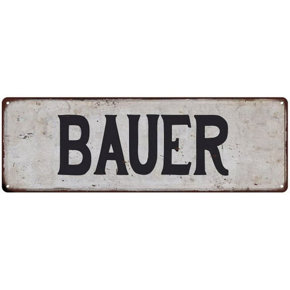 BAUER Vintage Look Rustic Chic Metal Sign 8x24 108240036249