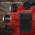 thumbnail image 4 of SUTENGDA Faraday Bag for Key Fob (2 Pack)   Carbon Fiber Texture Faraday Cage Protector - Car RFID Signal Blocking  Anti-Theft Pouch  Anti-Hacking Case Blocker(Black), 4 of 7