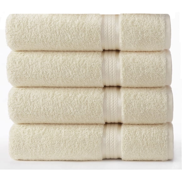 Toalla COTTON CRAFT, paquete de 4 unidades, 76 x 137 cm, 580 g/m², color marfil