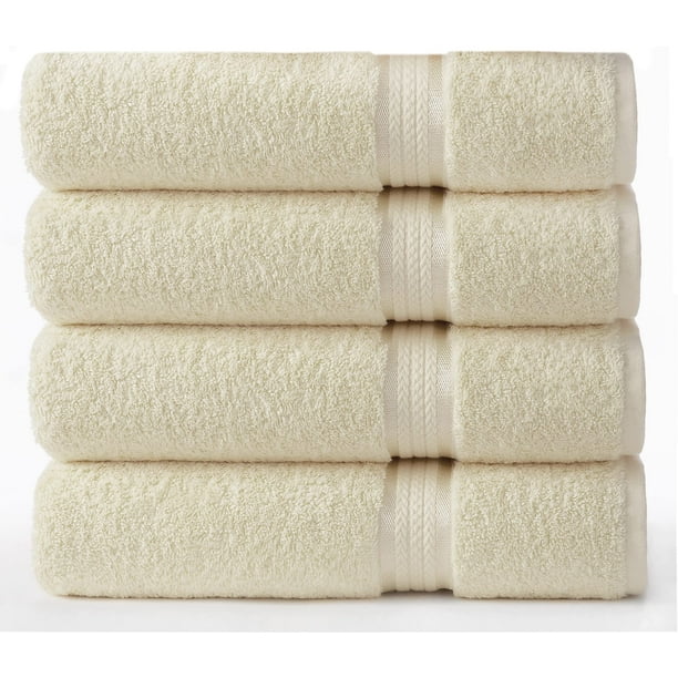 Toalla COTTON CRAFT, paquete de 4 unidades, 76 x 137 cm, 580 g/m², color marfil