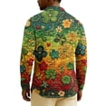 thumbnail image 5 of Men's Quilted Knit Pullover Button-down Top Gold B 3XL, 5 of 7