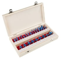 Stalwart Router Bit Set, 24 Piece Kit With Shank And Wood Storage Case