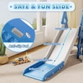 thumbnail image 5 of XJD 4-in-1 Toddler Slide and Swing Set, Kids Indoor Outdoor Playset with Basketball Hoop, Backyard Playground for Toddlers 1-3 Years Old, Blue, 5 of 11