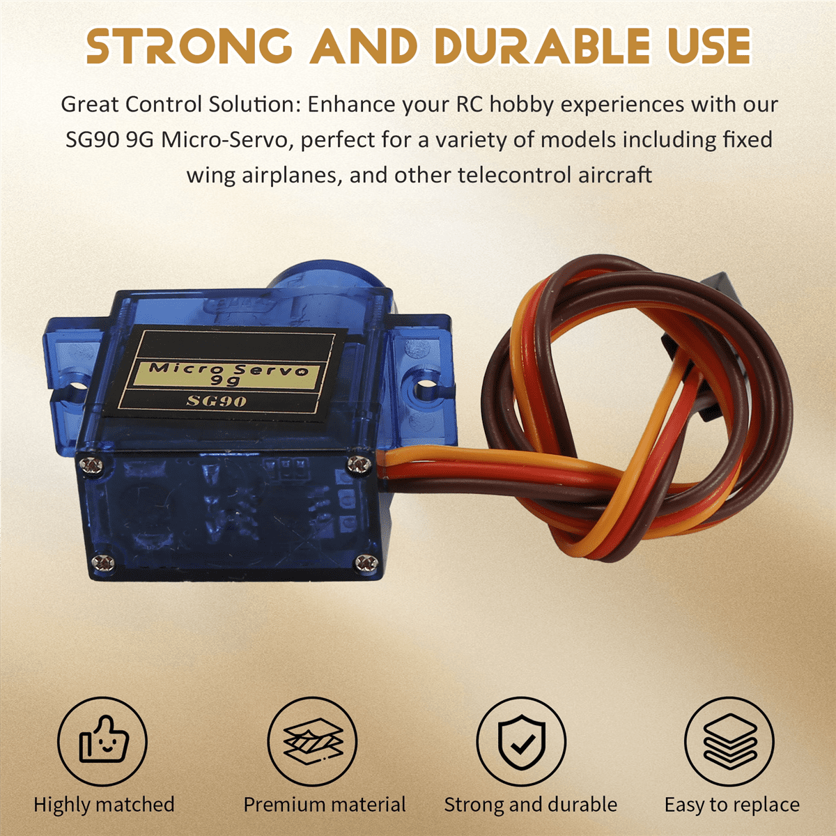 Lot 6 Servos SG90 – 90°, 180°, 360° – 9g – 4,2-6V – Pour Robot, Avion, Hélico – Micro Servo