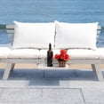 thumbnail image 5 of SAFAVIEH Emely Outdoor Patio Daybed, Grey/Beige, 5 of 5