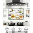 thumbnail image 5 of Stove Top Covers for Electric Stove 28.5x20.5 Inches, Spring Floral Heat Insulation Fireproof Glass Cooktop Protector, Elegant Birds Summer Botanical Flowers Countertop Stovetop Cover for Kitchen, 5 of 8