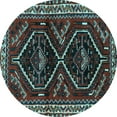 thumbnail image 1 of Ahgly Company Indoor Round Persian Light Blue Traditional Area Rugs, 8' Round, 1 of 4