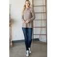 thumbnail image 5 of Women Beige Buttoned Flap Mock Winter Sweater, 5 of 8