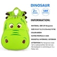 thumbnail image 2 of Mochila de Dinosaurio Yisibo Impermeable Verde, 2 of 3