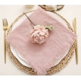 thumbnail image 6 of QZS Decorative Cotton Linen Napkins,Pack of 6 Reusable Linen Table Cloth,16.5x16.5In Washable Cotton Dinner Napkins with Fringe, 6 of 6