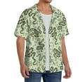 thumbnail image 2 of Kdxio Men's Hawaiian Shirt for Men Short Sleeve Shirt Green Snake Summer Casual Holiday Beach Button Down T-Shirts, 2 of 7