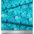 thumbnail image 3 of Soimoi Blue Poly Georgette Fabric Batik Tie-Dye Printed Craft Fabric by the Yard 52 Inch Wide, 3 of 3