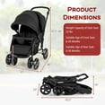 thumbnail image 4 of Costway Double Stroller Foldable Baby Twin Lightweight Travel Stroller Infant Pushchair Black, 4 of 9