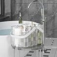 thumbnail image 3 of Transparent Rectangular Shower Caddy with Drain Holes - Bathroom Storage Basket for Toiletries, Travel, Dorm Organization, 3 of 6