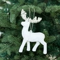 thumbnail image 4 of Set of 8 Christmas Reindeers Ornament with Lanyard Flocking Miniature Deer Pendants for Festives Decorations, 4 of 9