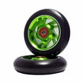 thumbnail image 2 of 2 Pcs Roues de Scooter Pro 110mm avec Roulements Abec 9 Compatibles avec MGP/Razor/Lucky Envy/Vokul Roues de Remplacement pour Scooters Pro (Vert), 2 of 4