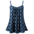 thumbnail image 1 of Uhndy Women's Plus Size Boho Floral Casual Strappy Sleeveless Shirts-LQ, 1 of 1