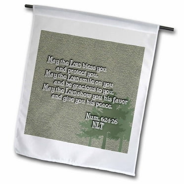 3dRose Aaron’s Blessing Numbers 624 26 Bible verse - Garden Flag, 18 by 27-inch