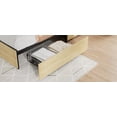 thumbnail image 5 of Studyset Full Bed Frame with Natural Rattan Headboard and 4 Storage Drawers,Bohemian-Style Cane Mattress Support,Strong Metal Base with Resilient Wooden,No Box Spring Needed,Noise Free, 5 of 6