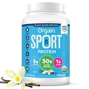 Orgain Organic 30g Vegan Sport Protein Powder- Muscle Recovery, Vanilla 2.01lb