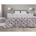 thumbnail image 1 of Blush Pink Down Alternative Comforter, Repetitive Geometric Pattern of Abstract Plus Signs and Squares, Microfiber Quilt for All Season, 5 Sizes, Blush Tan and Dark Blue, by Ambesonne, 1 of 3