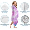 thumbnail image 7 of Colorful Tie Dye Mandala Pattern Hooded Bath Towel，60"x35" for Ages 3 To 12 Kids, Quick Dry Lightweight Soft Microfiber Hood Beach Towel Cover Up for Kids, 7 of 7