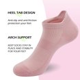 thumbnail image 4 of SERISIMPLE Women Thin Bamboo Ankle Sock Low Cut No Show Running Arch Support Socks 5 Pairs (Pink, Medium), 4 of 7