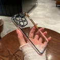 thumbnail image 1 of Luxury Plating Clear Phone Case For iPhone 15 14 11 12 13 Pro Max Plus Shockproof Cases Camera Lens Protection Cover Accessories, 1 of 7