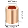 thumbnail image 2 of Unique Bargains 1/8'/3mm Wire Rope Stop Sleeve,Crimping Loop Sleeve for Wire Rope and Cable Ferrule,Metallic,20 Pack, 2 of 5