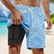 thumbnail image 1 of WILLBEST Pantalones Cortos Casuales de Verano para Hombre, Pantalones Cortos de Playa con Doble Capa Interior y Estampado de Moda con Bolsillo, 1 of 3