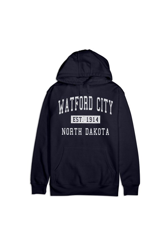 Watford City North Dakota Classic Established Premium Cotton Hoodie