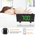 thumbnail image 1 of Reloj de alarma digital Macarena Reloj Radio Digital Dimmer Proyección Curvada Pantalla Dual Snooze LED Desktop FM Radio, 1 of 7